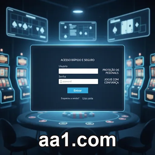 Tela mobile com interface leve e menu simples do aa1.com