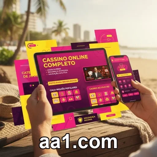 Usuário no celular com suporte da aa1.com